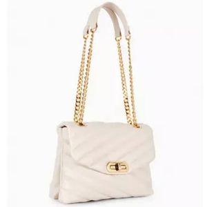 Quilted Faux Leather Shoulder Crossbody Bag